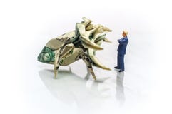 Concept van het zakenlieden het Kwade Geld stock afbeelding Concept van het zakenlieden het Kwade Geld stock afbeelding