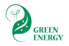 Concept vert de logo d'énergie Écologie et environnement illustration stock Concept vert de logo d'énergie Écologie et environnement illustration stock