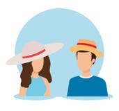 Conception d'avatar de femme et d'homme illustration libre de droits Conception d'avatar de femme et d'homme illustration libre de droits