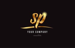 conception d'icône de combinaison de logo de PS s p de lettre d'alphabet d'or illustration stock conception d'icône de combinaison de logo de PS s p de lettre d'alphabet d'or illustration stock