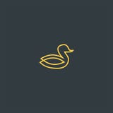 Conception de logo de canard de schéma illustration libre de droits Conception de logo de canard de schéma illustration libre de droits