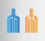 Conception de logo de construction de b?timents Logo de compagnie illustration libre de droits Conception de logo de construction de b?timents Logo de compagnie illustration libre de droits