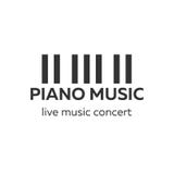 Conception de logo de concert de piano Concert de musique en direct Clés de piano Illustration de vecteur Photo libre de droits Conception de logo de concert de piano Concert de musique en direct Clés de piano Illustration de vecteur Photo libre de droits