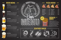 Conception de menu de bière de dessin de craie de vintage Le dîner de mariage avec de la viande de roulis a fumé et des tomates illustration de vecteur Conception de menu de bière de dessin de craie de vintage Le dîner de mariage avec de la viande de roulis a fumé et des tomates illustration de vecteur