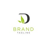 Conception de nature de logo de la lettre D avec le vecteur de feuille illustration libre de droits Conception de nature de logo de la lettre D avec le vecteur de feuille illustration libre de droits