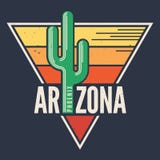 Conception de T-shirt de l'Arizona, copie, typographie, label avec le fléchissement dénommé illustration libre de droits Conception de T-shirt de l'Arizona, copie, typographie, label avec le fléchissement dénommé illustration libre de droits