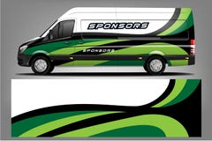 Conception de Van Wrap Livery Conception pr?te d'enveloppe d'impression illustration stock Conception de Van Wrap Livery Conception pr?te d'enveloppe d'impression illustration stock