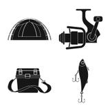Conception de vecteur des poissons et du logo de pêche Collection de symbole boursier de poissons et d'équipement pour le Web illustration stock Conception de vecteur des poissons et du logo de pêche Collection de symbole boursier de poissons et d'équipement pour le Web illustration stock