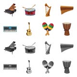 Conception de vecteur de logo de musique et d'air Ensemble d'icône de musique et de vecteur d'outil pour des actions illustration stock Conception de vecteur de logo de musique et d'air Ensemble d'icône de musique et de vecteur d'outil pour des actions illustration stock