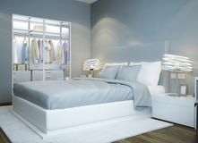 Conception scandinave de chambre à coucher illustration stock Conception scandinave de chambre à coucher illustration stock