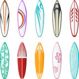 Conceptions de planche de surfing illustration de vecteur Conceptions de planche de surfing illustration de vecteur