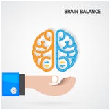 Concepto de la balanza del cerebro ilustración del vector Concepto de la balanza del cerebro ilustración del vector