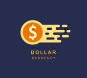 Concepto de la moneda del dólar ilustración del vector Concepto de la moneda del dólar ilustración del vector