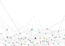 Concepto de la tecnología del vector Líneas y puntos conectados Muestra de la red stock de ilustración Concepto de la tecnología del vector Líneas y puntos conectados Muestra de la red stock de ilustración