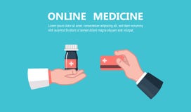 Concepto de la tienda de la farmacia Medicación médica de la droga de la compra ilustración del vector Concepto de la tienda de la farmacia Medicación médica de la droga de la compra ilustración del vector
