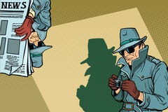 Concepto del fondo de Spy del detective stock de ilustración Concepto del fondo de Spy del detective stock de ilustración