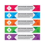 Concepto del negocio de Infographic - banderas horizontales coloreadas del vector Modelo de Infographic Elementos del diseño de I ilustración del vector Concepto del negocio de Infographic - banderas horizontales coloreadas del vector Modelo de Infographic Elementos del diseño de I ilustración del vector
