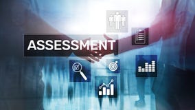 Concepto del negocio y de la tecnología del análisis del Analytics de la medida de la evaluación de la evaluación en fondo borros imagen de archivo libre de regalías Concepto del negocio y de la tecnología del análisis del Analytics de la medida de la evaluación de la evaluación en fondo borros imagen de archivo libre de regalías