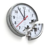 Concepto del rompecabezas del reloj ilustración del vector Concepto del rompecabezas del reloj ilustración del vector