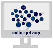 Concepto en línea de la privacidad de la pantalla del Lcd stock de ilustración Concepto en línea de la privacidad de la pantalla del Lcd stock de ilustración