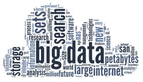 Concepto grande de los datos en nube de la palabra ilustración del vector Concepto grande de los datos en nube de la palabra ilustración del vector