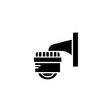 Concepto negro del icono del aparato eléctrico Símbolo plano del vector del aparato eléctrico, muestra, ejemplo stock de ilustración Concepto negro del icono del aparato eléctrico Símbolo plano del vector del aparato eléctrico, muestra, ejemplo stock de ilustración