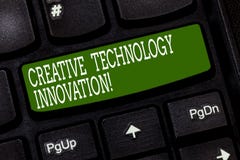 Conceptual hand writing showing Creative Technology Innovation. Business photo text unleashing the mind to conceive new stock photo Conceptual hand writing showing Creative Technology Innovation. Business photo text unleashing the mind to conceive new stock photo