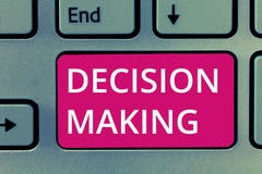 Conceptual hand writing showing Decision Making. Business photo showcasing The act of deciding between two or more royalty free stock photos Conceptual hand writing showing Decision Making. Business photo showcasing The act of deciding between two or more royalty free stock photos