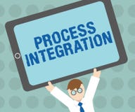 Conceptual hand writing showing Process Integration. Business photo text Connectivity of Systems Services and vector illustration Conceptual hand writing showing Process Integration. Business photo text Connectivity of Systems Services and vector illustration