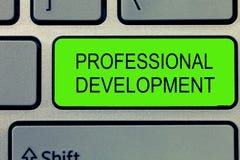 Conceptual hand writing showing Professional Development. Business photo text Learning to earn or maintain Mastery stock images Conceptual hand writing showing Professional Development. Business photo text Learning to earn or maintain Mastery stock images