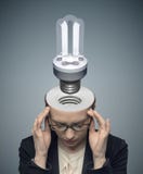 Conceptual image of thinking businessman royalty free stock image Conceptual image of thinking businessman royalty free stock image