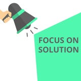 Conceptual writing showing Focus On Solution royalty free illustration Conceptual writing showing Focus On Solution royalty free illustration