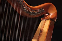 Concert Harp. close up.