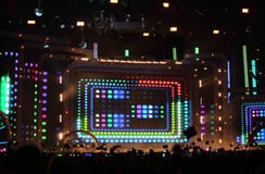 Concert with lighting stage