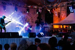 Concerto di festival di giornata di gare sportive e 19 maggio della gioventù Fotografie Stock Libere da Diritti