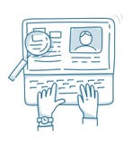 Concetti per la ricerca dei professionisti, analizzanti riassunto illustrazione di stock Concetti per la ricerca dei professionisti, analizzanti riassunto illustrazione di stock