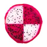 Concetto della frutta rossa e bianca della fetta della parte del drago, di Pitaya o di Cact Fotografia Stock Concetto della frutta rossa e bianca della fetta della parte del drago, di Pitaya o di Cact Fotografia Stock
