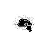 concetto della rete della nuvola sull'icona del touch screen Elemento dell'icona di tecnologia del touch screen Icona premio di p royalty illustrazione gratis concetto della rete della nuvola sull'icona del touch screen Elemento dell'icona di tecnologia del touch screen Icona premio di p royalty illustrazione gratis