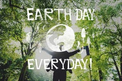 Concetto della terra di risparmi di ecologia di giornata per la Terra immagini stock libere da diritti Concetto della terra di risparmi di ecologia di giornata per la Terra immagini stock libere da diritti