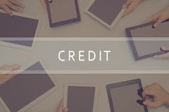 Concetto di affari di CONCETTO di CREDITO fotografia stock libera da diritti Concetto di affari di CONCETTO di CREDITO fotografia stock libera da diritti