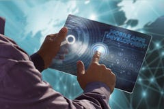 Concetto di affari, di tecnologia, di Internet e della rete Giovane busin fotografia stock Concetto di affari, di tecnologia, di Internet e della rete Giovane busin fotografia stock