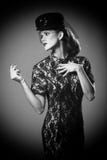 Concetto di alto modo con una bella donna fotografia stock Concetto di alto modo con una bella donna fotografia stock