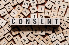 Concetto di parola di consenso immagine stock Concetto di parola di consenso immagine stock