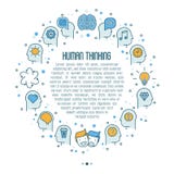 Concetto di pensiero umano nel cerchio royalty illustrazione gratis Concetto di pensiero umano nel cerchio royalty illustrazione gratis