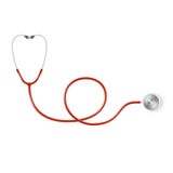 Concetto di sanità e medico, stetoscopio di medico s isolato su fondo bianco ENV 10 royalty illustrazione gratis Concetto di sanità e medico, stetoscopio di medico s isolato su fondo bianco ENV 10 royalty illustrazione gratis