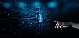 Concetto di tecnologia di Internet di affari di apprendimento automatico di intelligenza artificiale royalty illustrazione gratis Concetto di tecnologia di Internet di affari di apprendimento automatico di intelligenza artificiale royalty illustrazione gratis