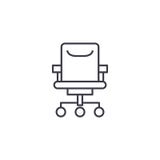 Concetto lineare dell'icona della sedia dell'ufficio Linea segno di vettore, simbolo, illustrazione della sedia dell'ufficio illustrazione di stock Concetto lineare dell'icona della sedia dell'ufficio Linea segno di vettore, simbolo, illustrazione della sedia dell'ufficio illustrazione di stock