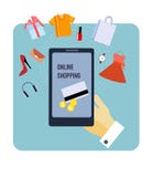 Concetto online di acquisto Vettore illustrazione di stock Concetto online di acquisto Vettore illustrazione di stock