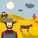 Concetto piano dell'azienda agricola royalty illustrazione gratis Concetto piano dell'azienda agricola royalty illustrazione gratis