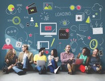 Concetto sociale del collegamento di tecnologia della rete sociale di media Concetto sociale del collegamento di tecnologia della rete sociale di media